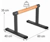 Piralettes Relaxdays Parallettes, Buchenholz & Stahl, bis 120 kg,