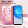 Tecno Camon 19 Hülle, Marmor Motiv Kunstleder Tasche Wallet Produktbild-Vorschau 4