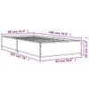 Bettgestell Schwarz 90x190 cm Holzwerkstoff und Metall Produktbild-Vorschau 8