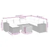 Modulares 8-tlg. Garten-Lounge-Set, Poly Rattan Schwarz, Produktbild-Vorschau 3