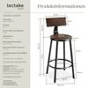 tectake® Set Barhocker Poole Sitzhöhe 73 cm Produktbild-Vorschau 5