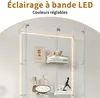 Vitrína s dvojitými dveřmi, 5 policemi a LED pásky – Náhled obrázku produktu 10