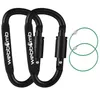 WEBBOMB® 2x Karabiner Haken mit Schraubverschluss 80mm Produktbild-Vorschau 1