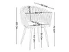A line drawing of a chair with dimensions indicated by lines and text. Podgląd zdjęcia produktu