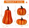Herbstdeko Kürbis Deko Figuren mit LED Lichter 3 Stück Produktbild-Vorschau 7
