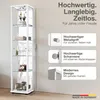 K-Möbel Glasvitrine stehend in Weiss (176x37x33cm) mit 4 Produktbild-Vorschau 2