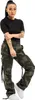 A woman is posing in a studio setting wearing camouflage cargo pants and a black top. Náhľad obrázku produktu