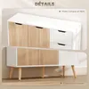 HOMCOM Buffet design scandinave 2 placards tiroir Voir les images du produit 6