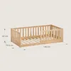 Petite Amélie Montessori-Bodenbett Nid - 70x140 cm - Natur Produktbild-Vorschau 3