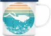 Trendation - Taucher Grafik Emaille Tasse Geschenk für Produktbild-Vorschau 1