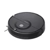A black robotic vacuum cleaner is shown against a white background. Produktbild-Vorschau