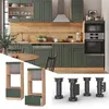 Mikrowellenschrank Vicco Fame-Line Grün-Gold Landhaus 60 cm Produktbild-Vorschau 2