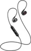 A pair of black wireless earbuds with a control module on the cord, displayed against a white background. Produktbild-Vorschau