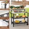 COSTWAY Chariot de barbecue Table de barbecue avec tablette Voir les images du produit 8
