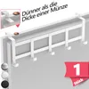 Lindenstein Türgarderobe zum Einhängen, Edelstahl, Weiß - Produktbild-Vorschau 1