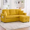 Modułowa sofa narożna w kolorze musztardowym, obita Podgląd zdjęcia produktu 9