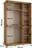 A diagram showing the dimensions of a wardrobe. Produktbild-Vorschau