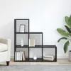 vidaXL Libreria divisoria in rovere nero 99 x 29 x 99 cm Anteprima dell’immagine prodotto 4