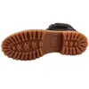 The sole of a brown leather boot is shown against a white background. Voir les images du produit