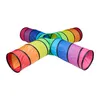 Relaxdays Tunnel da gioco a 4 tubi, tunnel colorato per Anteprima dell’immagine prodotto 1