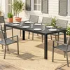 Outsunny Garten Esstisch aus Aluminium & Polyholz, Schwarz, Produktbild-Vorschau 7