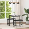 vidaXL Esstische 60 x 60 x 75 cm Holzwerkstoff Schwarz Produktbild-Vorschau 2