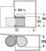 Hailo Mülleimer Küche Einbau ab 40cm Schrank Kosmetikeimer Produktbild-Vorschau 2
