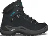 A single dark gray hiking boot with teal accents is shown against a white background. Produktbild-Vorschau