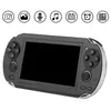 A handheld gaming console is shown against a white background, with icons representing its features above it. Produktbild-Vorschau