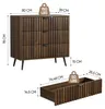 Kommode 80 x 39 x 78 cm aus Holz mit 3 Schubladen – Produktbild-Vorschau 6