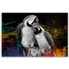 Leinwandbild Bunte Papageien Abstraktion 90x60 Feeby Bunt Produktbild-Vorschau 3