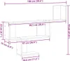 vidaXL Wandregal Schwarz Eichen-Optik 100x15x70 cm Produktbild-Vorschau 8