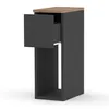 A 3D rendering of a modern, narrow nightstand or side table. Produktbild-Vorschau