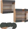 Küchenglasschrank Vicco Fame-Line Anthrazit-Gold 80 cm, Produktbild-Vorschau 5