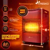 TRESKO® 4200 Watt Gasheizer rot inkl. Gasdruckregler Produktbild-Vorschau 7