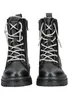 A pair of black lace-up boots. Voir les images du produit