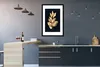 MuchoWow® MuchoWow® Gerahmtes Poster Blätter - Gold - Luxus Produktbild-Vorschau 5