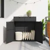 vidaXL Záhradná skrinka čierna 105x55x113 cm polyratan Náhľad obrázku produktu 3
