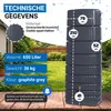 4rain SLIM wandtank 650 L graphite grey Productafbeelding-voorbeeld 3