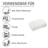 An image showing different use cases for a product and the product itself. The text indicates where the product can be used: bathroom, kitchen, living room, camping, boat, garage, wardrobe, basement, and laundry room. Náhled obrázku produktu
