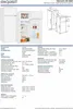 Product information and diagram for a refrigerator-freezer combination. Produktbild-Vorschau