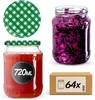 A collage of glass jars, a lid, and a cardboard box, likely for canning or food storage. Anteprima dell’immagine prodotto