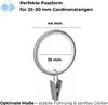 100 Stück Metall Gardinenringe mit Clips Farbe Satin für 25 Produktbild-Vorschau 4