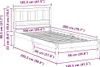 vidaXL Bettrahmen mit Kopfteil Braun 100 x 200 cm Massives Produktbild-Vorschau 8