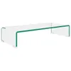 vidaXL TV-Tisch/Bildschirmerhöhung Glas Transparent Produktbild-Vorschau 1