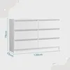 Kommode mit 6 Schubladen 120x78 cm Kommode weiß Holz Produktbild-Vorschau 8