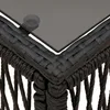 vidaXL Gartentisch Schwarz 55 x 55 x 37 cm PE Rattan und Produktbild-Vorschau 6