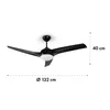 Klarstein Figo ventilátor a stropní svítidlo 2v1, 132 cm, Náhled obrázku produktu 7