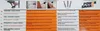 A marketing image showing a power tool and its features in multiple languages. Produktbild-Vorschau