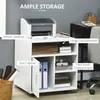 HOMCOM Support d'imprimante organiseur bureau caisson Voir les images du produit 10